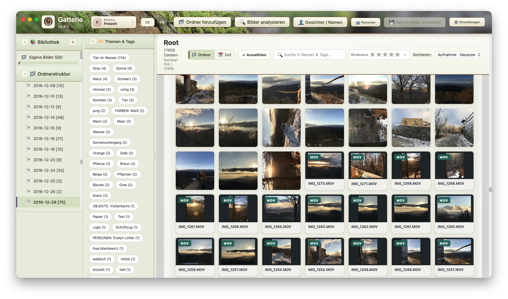 Gatterie im Theme Moos · Holz mit Foto- und Videovorschauen